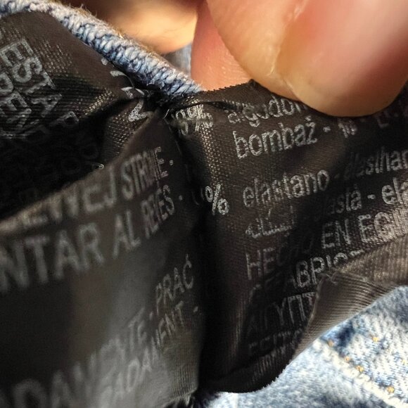 Zara Jean Women 32x27* High Rise Wide Leg Blue Faded Raw Bottom Hem Denim Tag 12 - Picture 8 of 16